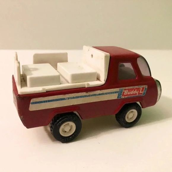 Vintage Buddy L Delivery Truck  Japan Red Truck Toy - Picture 5 of 12